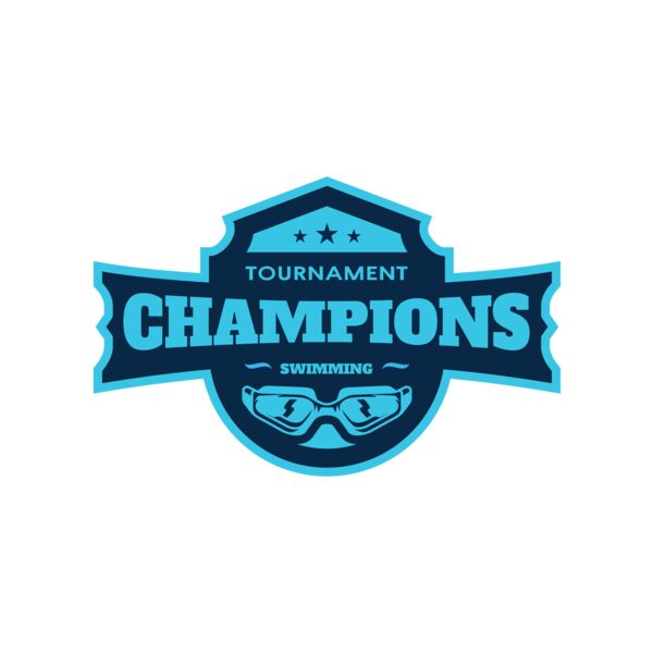 Champions Tournament Swimming logo template Thumbnail