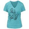 Women's Premium Deep V-Neck T-Shirt Thumbnail