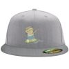Flexfit 6210 Structured Flat Bill Fitted Hat Thumbnail