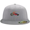 Flexfit 6210 Structured Flat Bill Fitted Hat Thumbnail