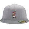 Flexfit 6210 Structured Flat Bill Fitted Hat Thumbnail
