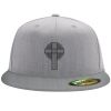Flexfit 6210 Structured Flat Bill Fitted Hat Thumbnail