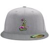 Flexfit 6210 Structured Flat Bill Fitted Hat Thumbnail