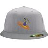 Flexfit 6210 Structured Flat Bill Fitted Hat Thumbnail