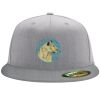 Flexfit 6210 Structured Flat Bill Fitted Hat Thumbnail