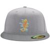 Flexfit 6210 Structured Flat Bill Fitted Hat Thumbnail