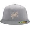 Flexfit 6210 Structured Flat Bill Fitted Hat Thumbnail
