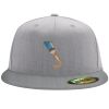 Flexfit 6210 Structured Flat Bill Fitted Hat Thumbnail