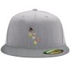 Flexfit 6210 Structured Flat Bill Fitted Hat Thumbnail
