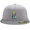 Flexfit 6210 Structured Flat Bill Fitted Hat Thumbnail