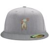 Flexfit 6210 Structured Flat Bill Fitted Hat Thumbnail