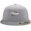 Flexfit 6210 Structured Flat Bill Fitted Hat Thumbnail
