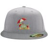 Flexfit 6210 Structured Flat Bill Fitted Hat Thumbnail