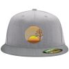 Flexfit 6210 Structured Flat Bill Fitted Hat Thumbnail