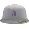 Flexfit 6210 Structured Flat Bill Fitted Hat Thumbnail