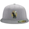 Flexfit 6210 Structured Flat Bill Fitted Hat Thumbnail