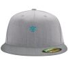 Flexfit 6210 Structured Flat Bill Fitted Hat Thumbnail