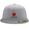 Flexfit 6210 Structured Flat Bill Fitted Hat Thumbnail