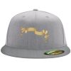 Flexfit 6210 Structured Flat Bill Fitted Hat Thumbnail