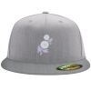 Flexfit 6210 Structured Flat Bill Fitted Hat Thumbnail