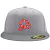 Flexfit 6210 Structured Flat Bill Fitted Hat Thumbnail