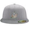 Flexfit 6210 Structured Flat Bill Fitted Hat Thumbnail