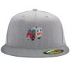 Flexfit 6210 Structured Flat Bill Fitted Hat Thumbnail