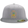 Flexfit 6210 Structured Flat Bill Fitted Hat Thumbnail