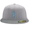 Flexfit 6210 Structured Flat Bill Fitted Hat Thumbnail
