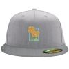 Flexfit 6210 Structured Flat Bill Fitted Hat Thumbnail