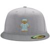 Flexfit 6210 Structured Flat Bill Fitted Hat Thumbnail